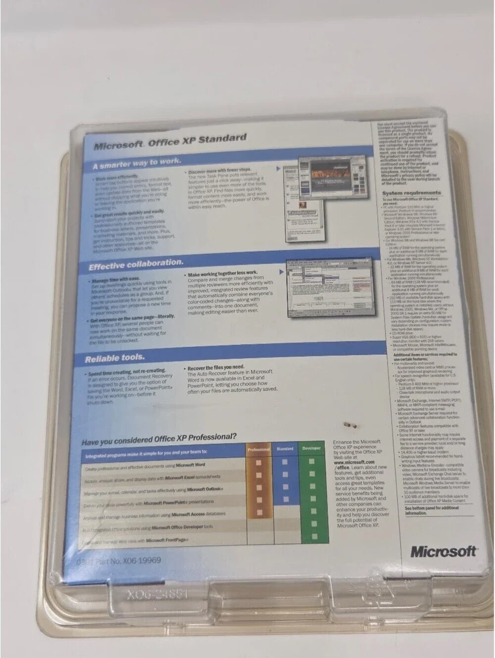 Microsoft Office XP Standard 2002 Sealed New Old Stock Retail Software CD